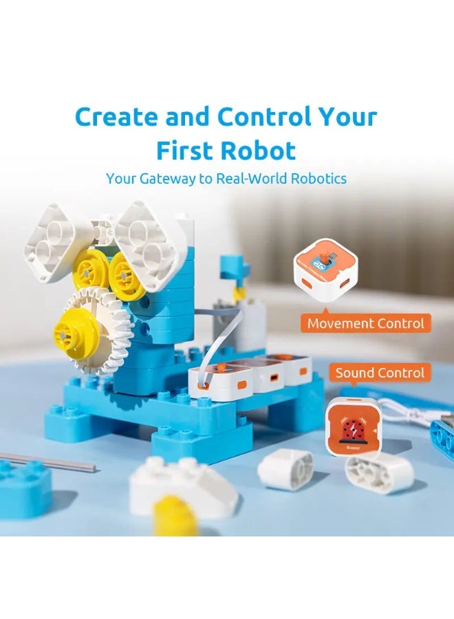 B07NF4Y599 WhalesBot A1 Coding Toy For Kids, Building Block Robot, Fun STEM Toy With Magnetic Controller and Sensor Blocks, Screen-Free Coding With 3 Guide Books For Kids 3-6 - Image 3